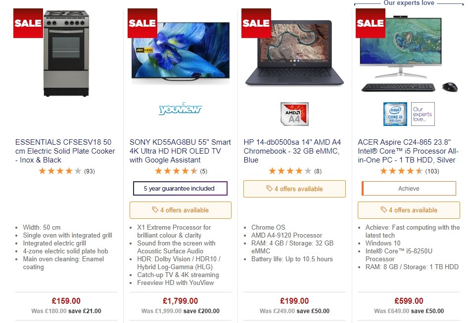 Currys Offers from 20 September