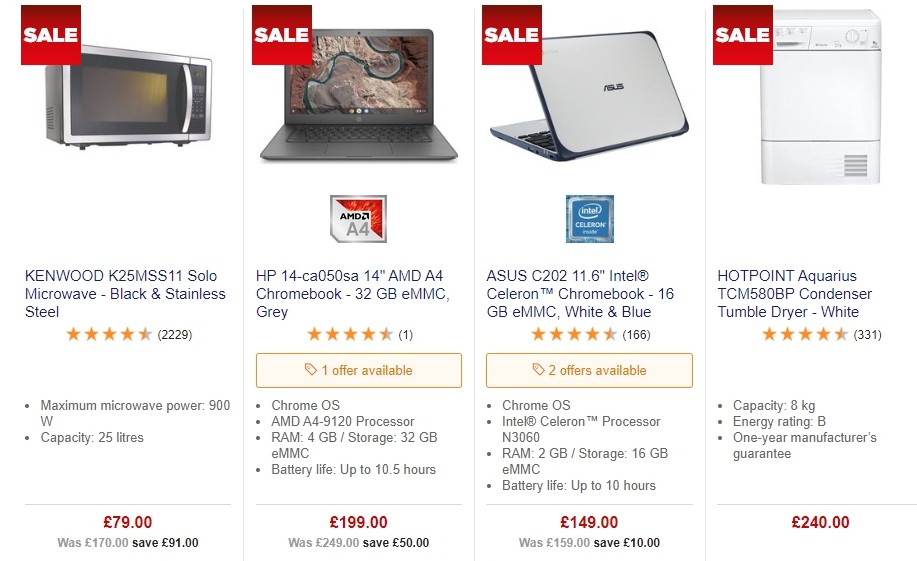 Currys Offers from 27 September