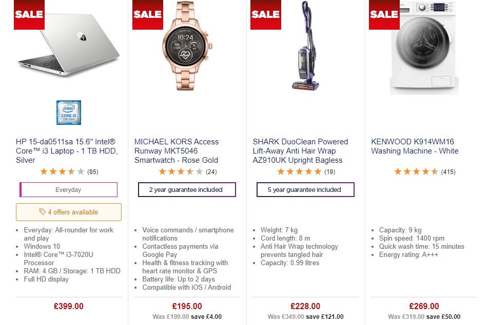 Currys Offers from 27 September