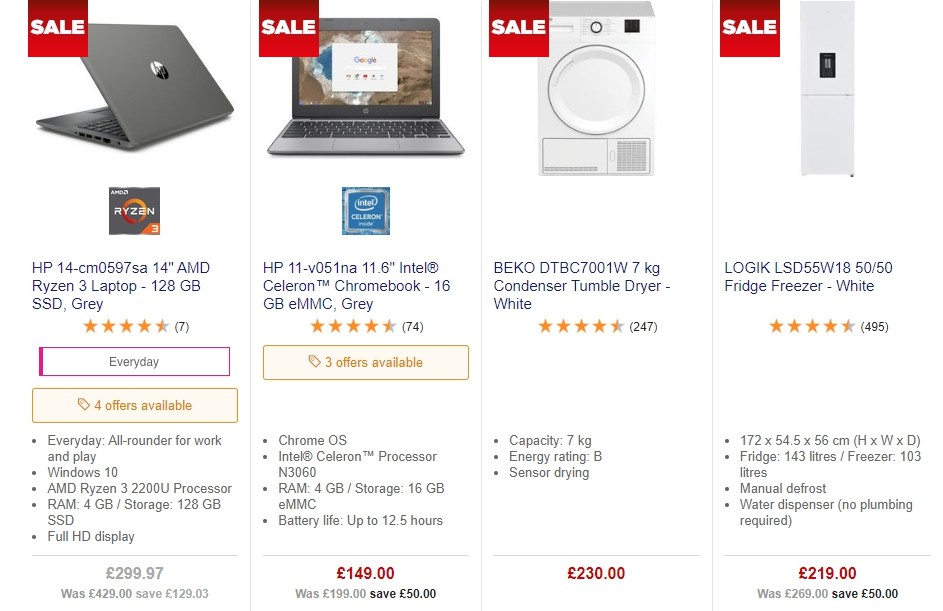 Currys Offers from 27 September