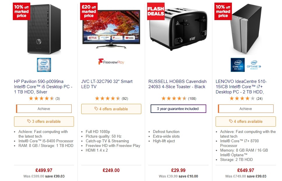 Currys Offers from 11 October