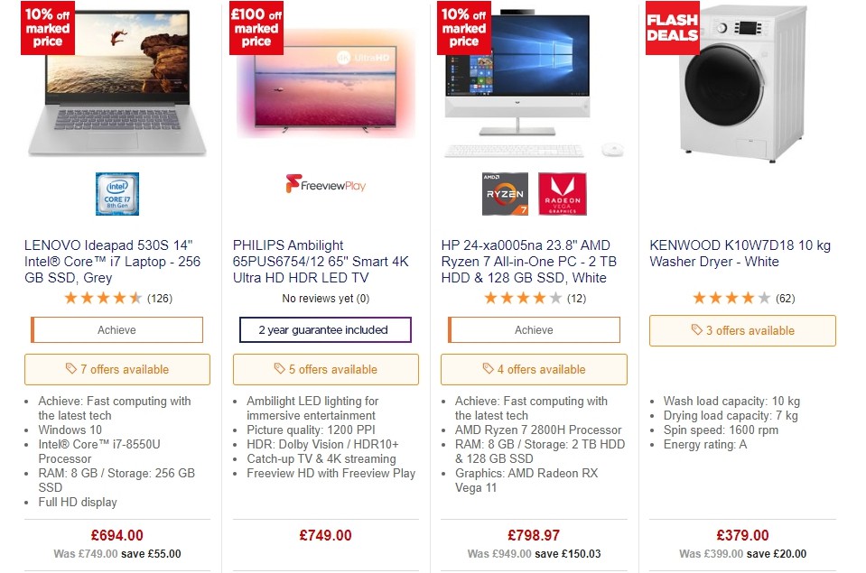 Currys Offers from 11 October