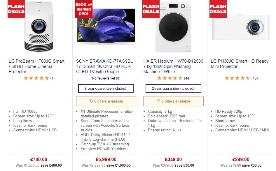 Currys Offers from 11 October