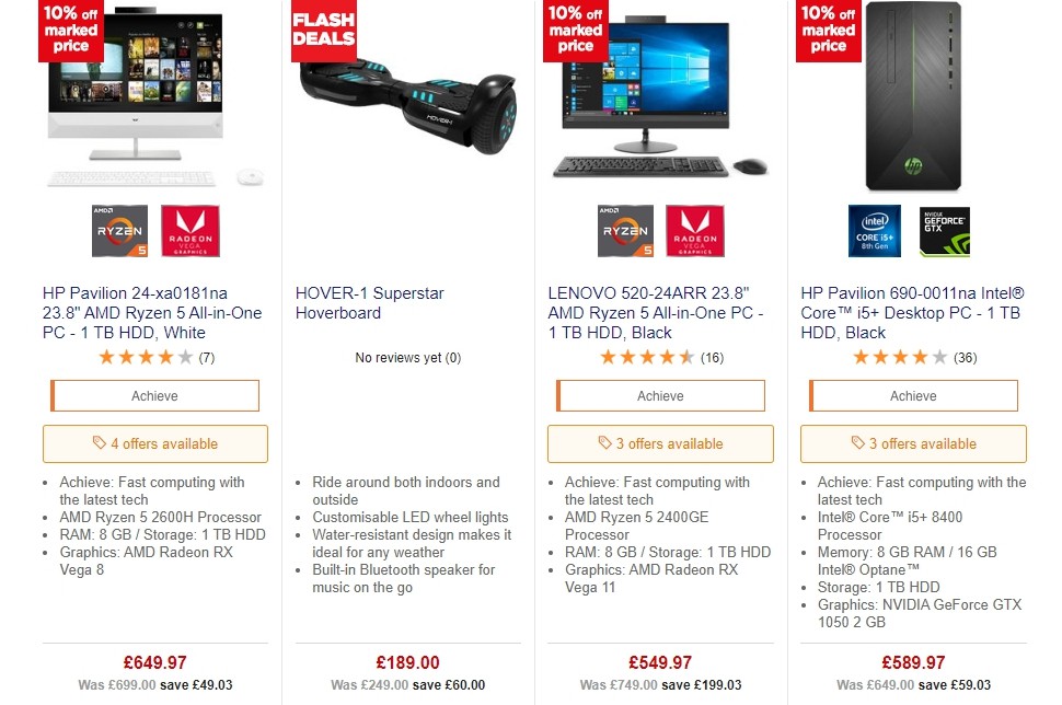 Currys Offers from 11 October