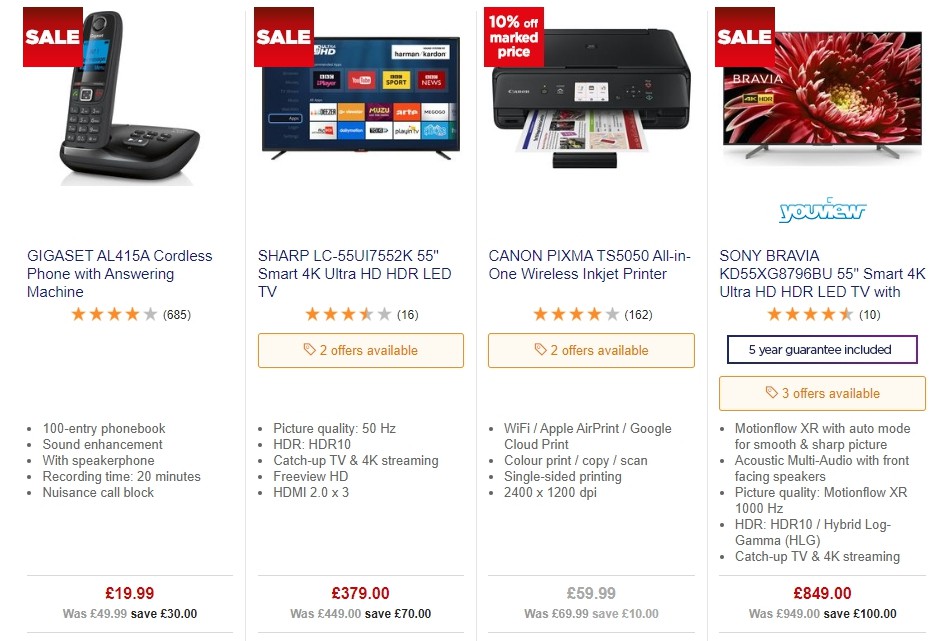 Currys Offers from 25 October