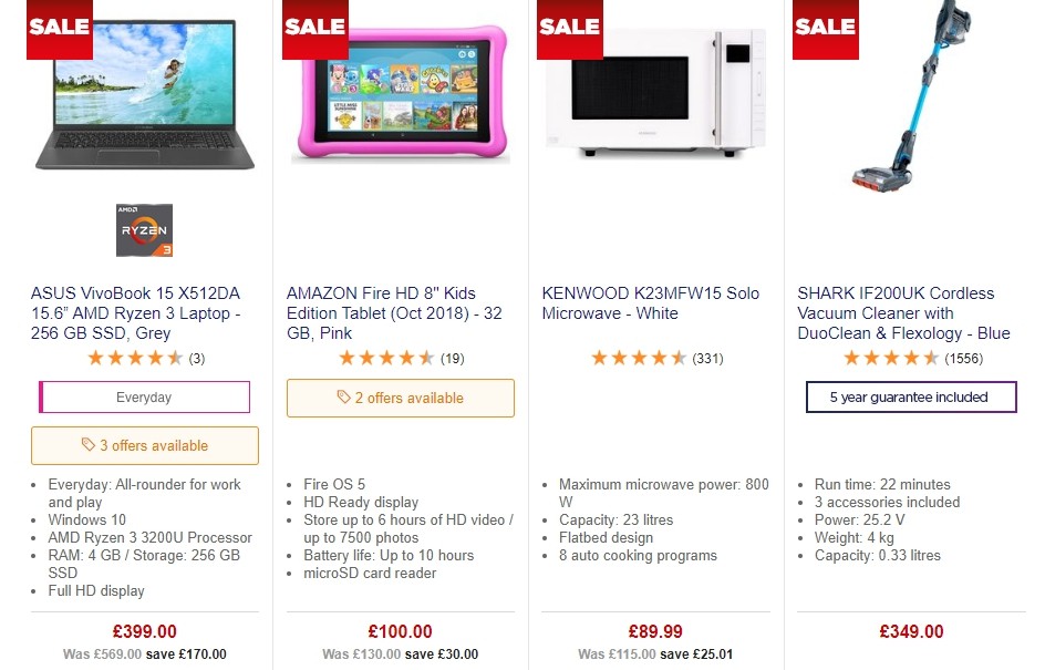 Currys Offers from 25 October