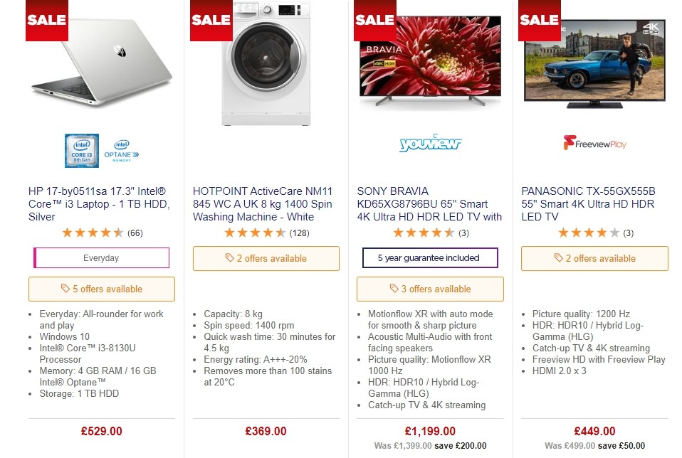 Currys Offers from 25 October