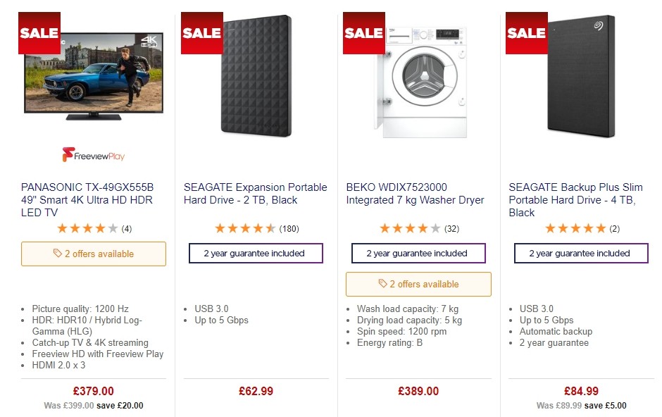 Currys Offers from 25 October