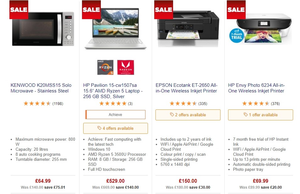 Currys Offers from 25 October