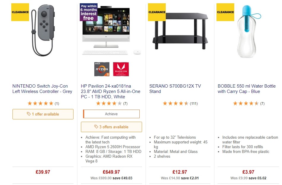 Currys Offers from 1 November