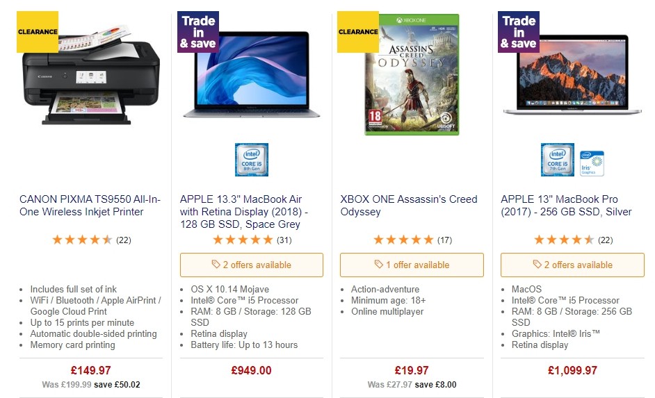 Currys Offers from 1 November