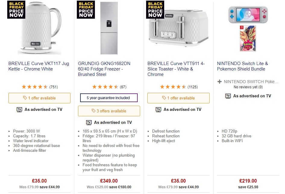 Currys Offers from 22 November