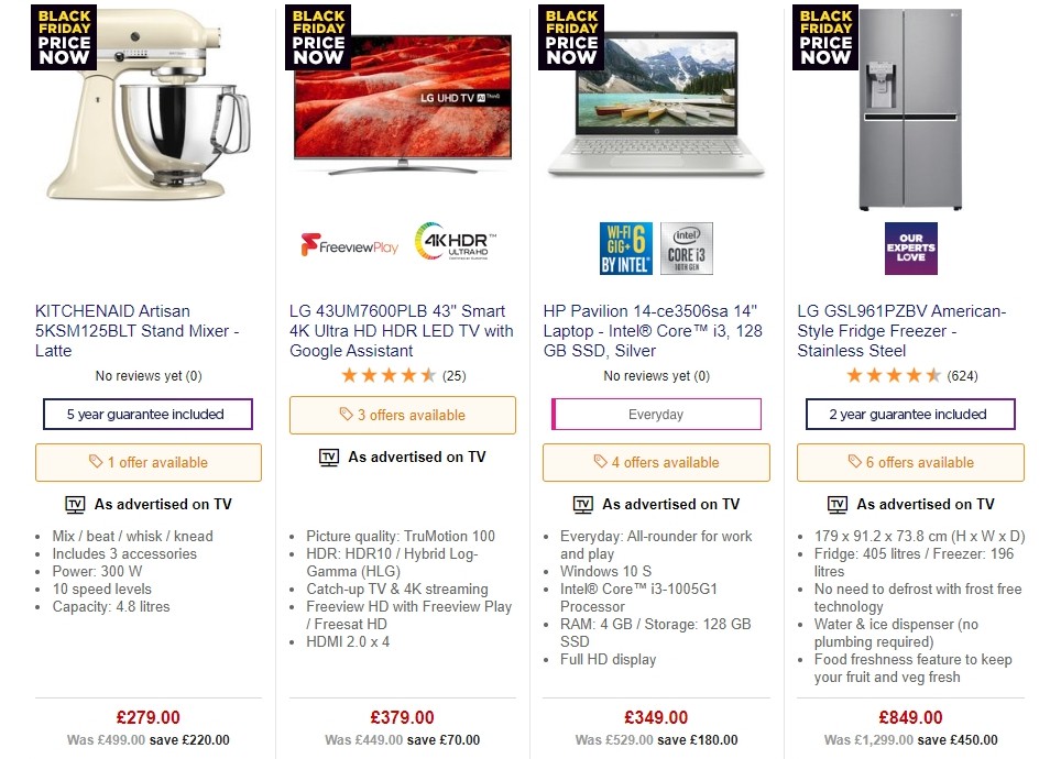 Currys Offers from 22 November