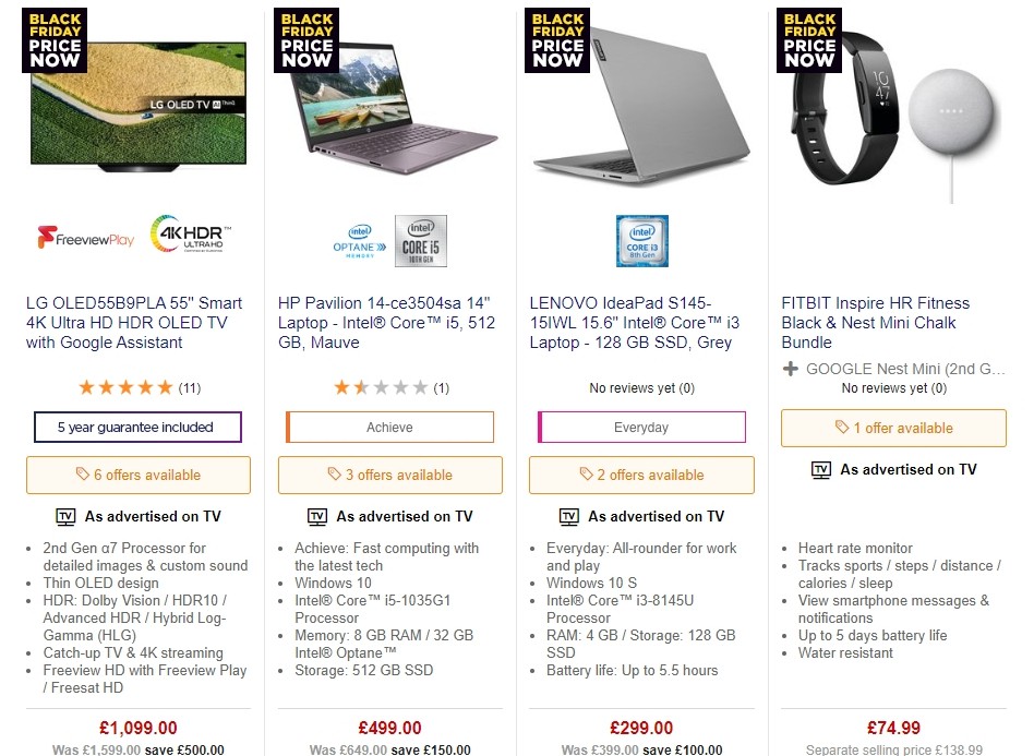 Currys Offers from 22 November