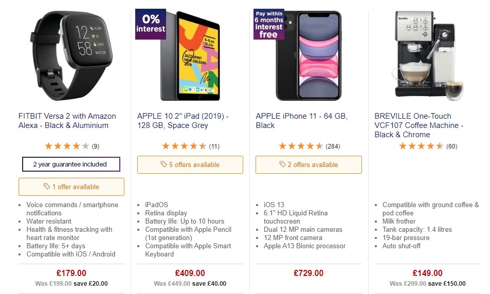 Currys Offers from 13 December