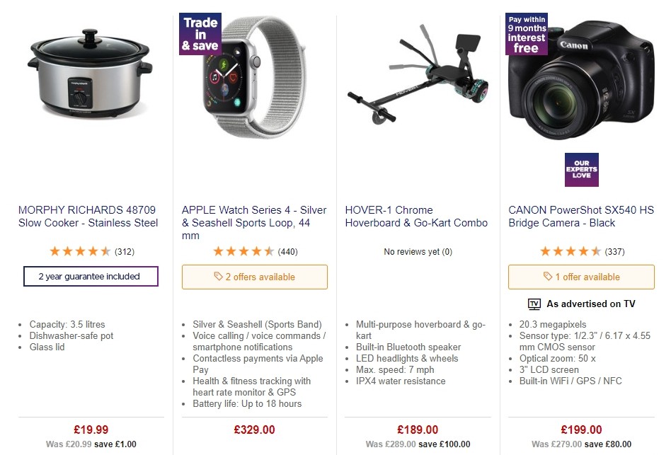 Currys Offers from 13 December