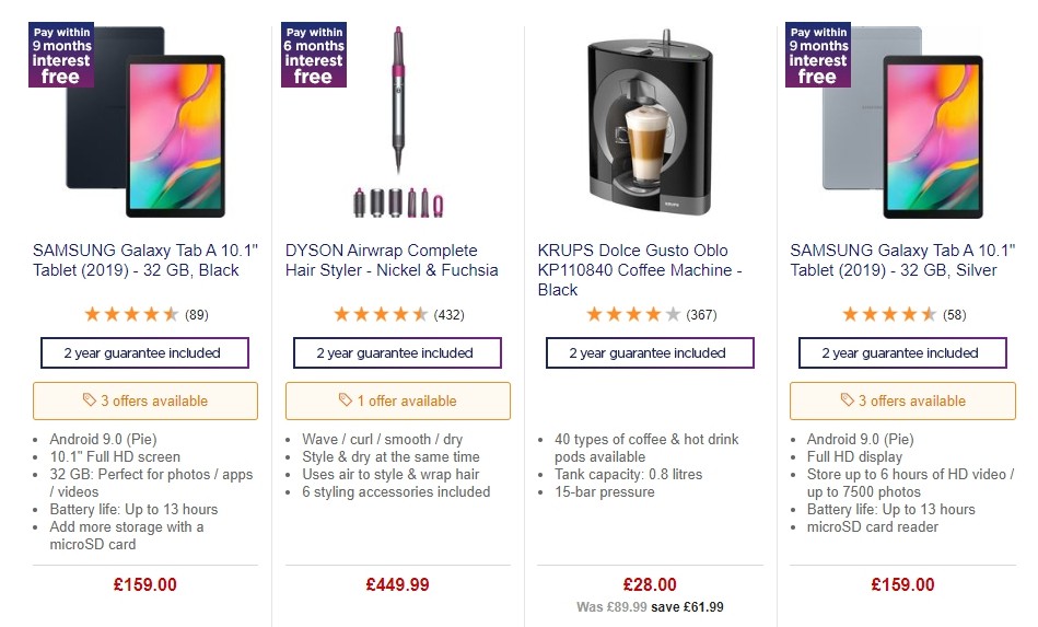 Currys Offers from 13 December