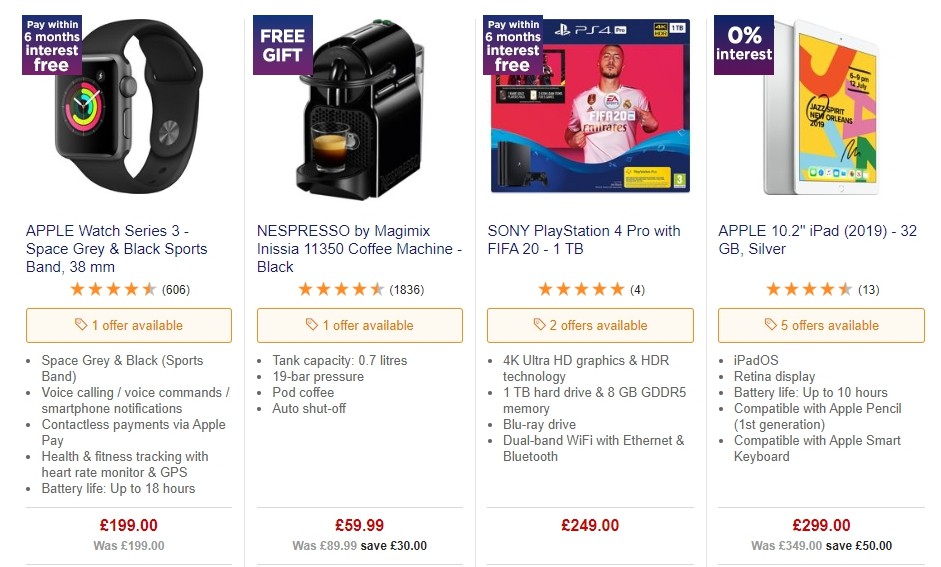 Currys Offers from 13 December