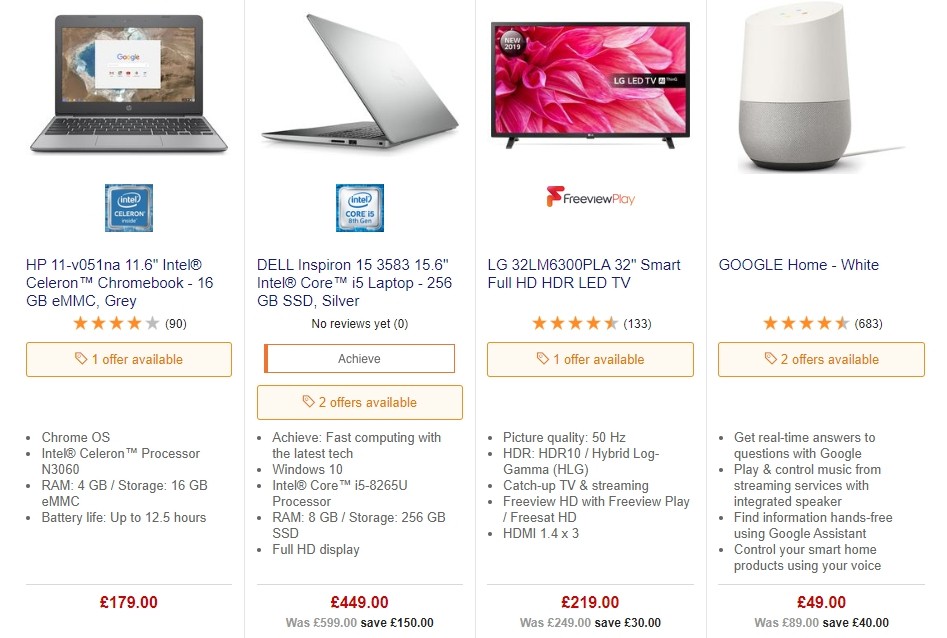 Currys Offers from 13 December