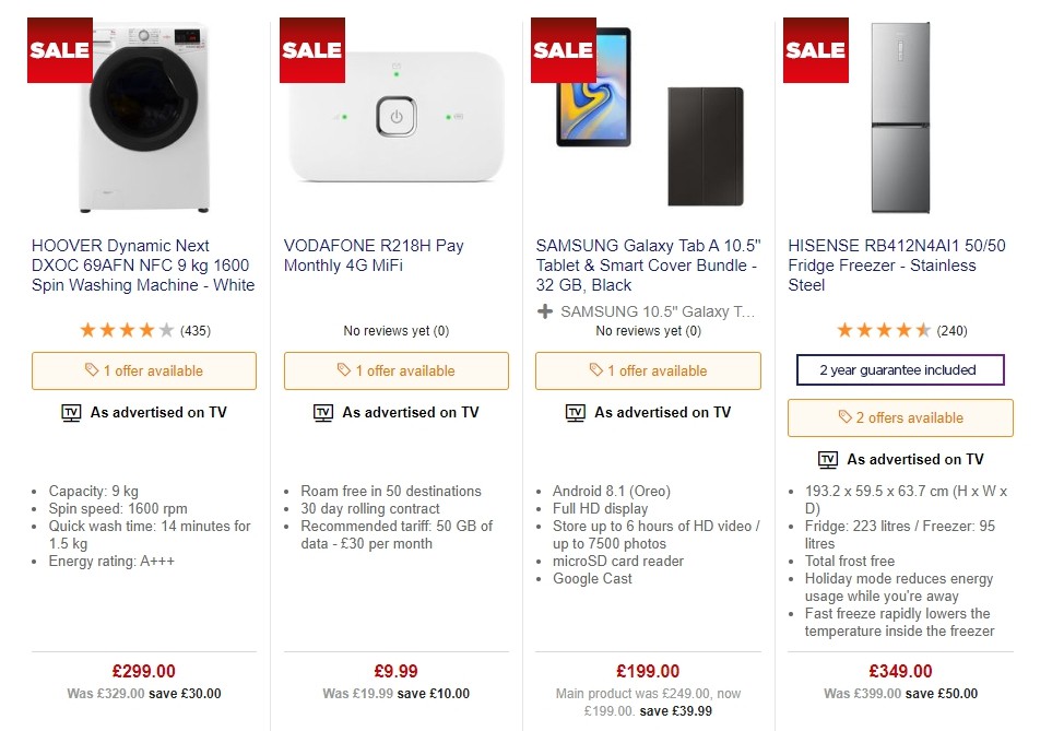 Currys Offers from 3 January