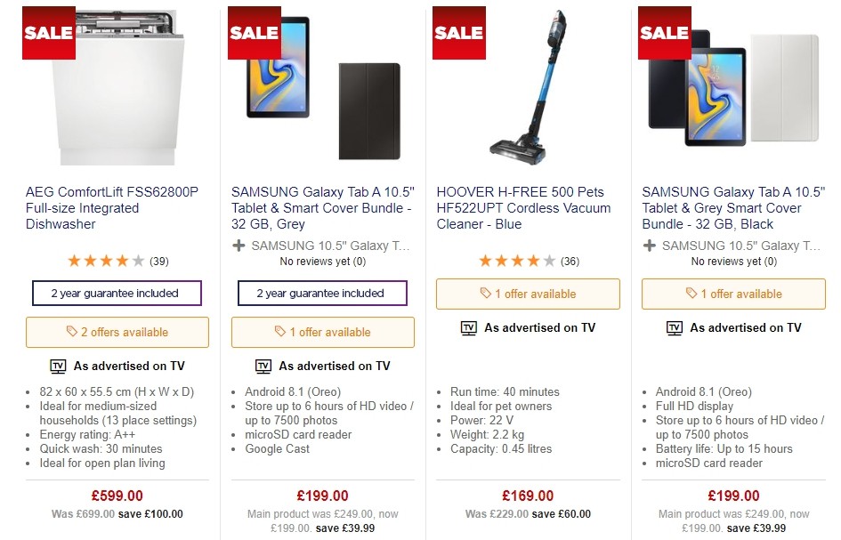 Currys Offers from 3 January