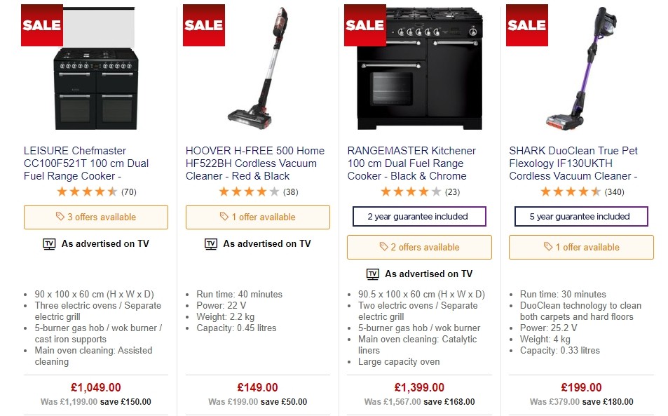 Currys Offers from 3 January