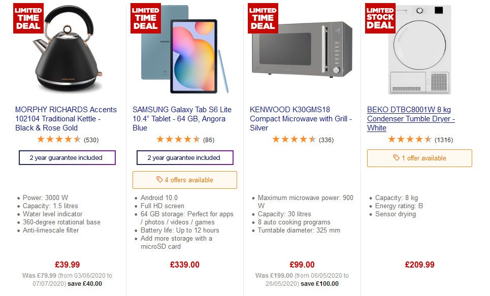 Currys Offers from 24 July