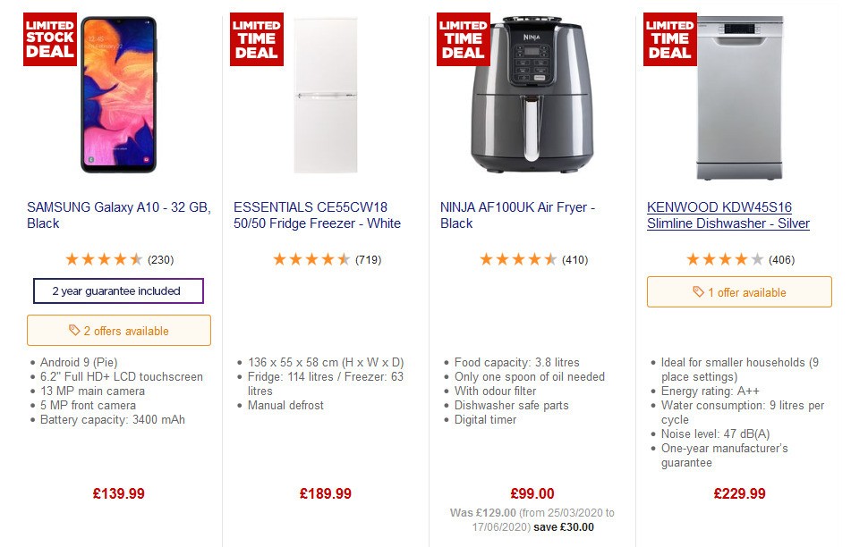 Currys Offers from 24 July