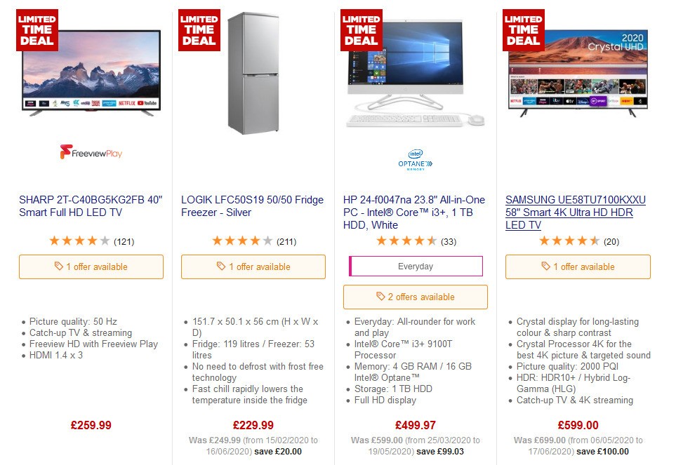 Currys Offers from 24 July