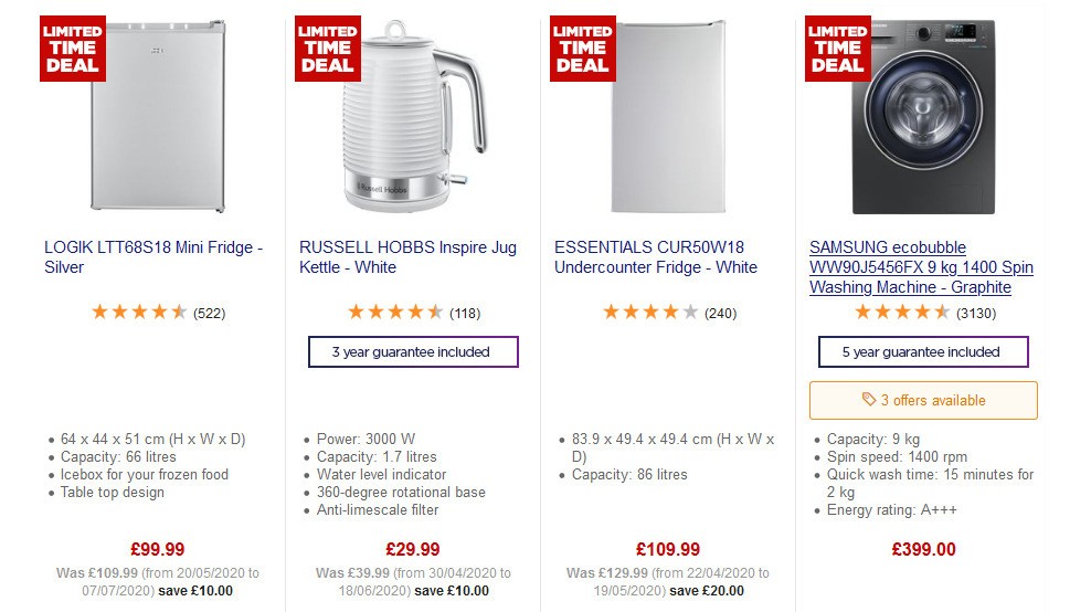 Currys Offers from 24 July