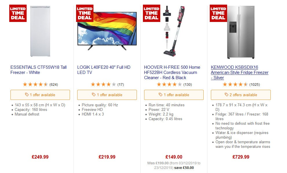 Currys Offers from 24 July