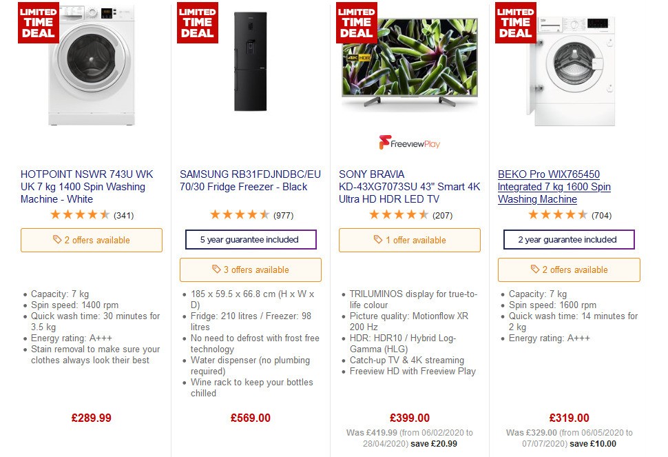 Currys Offers from 24 July