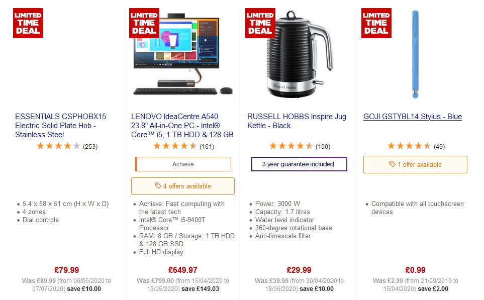 Currys Offers from 24 July