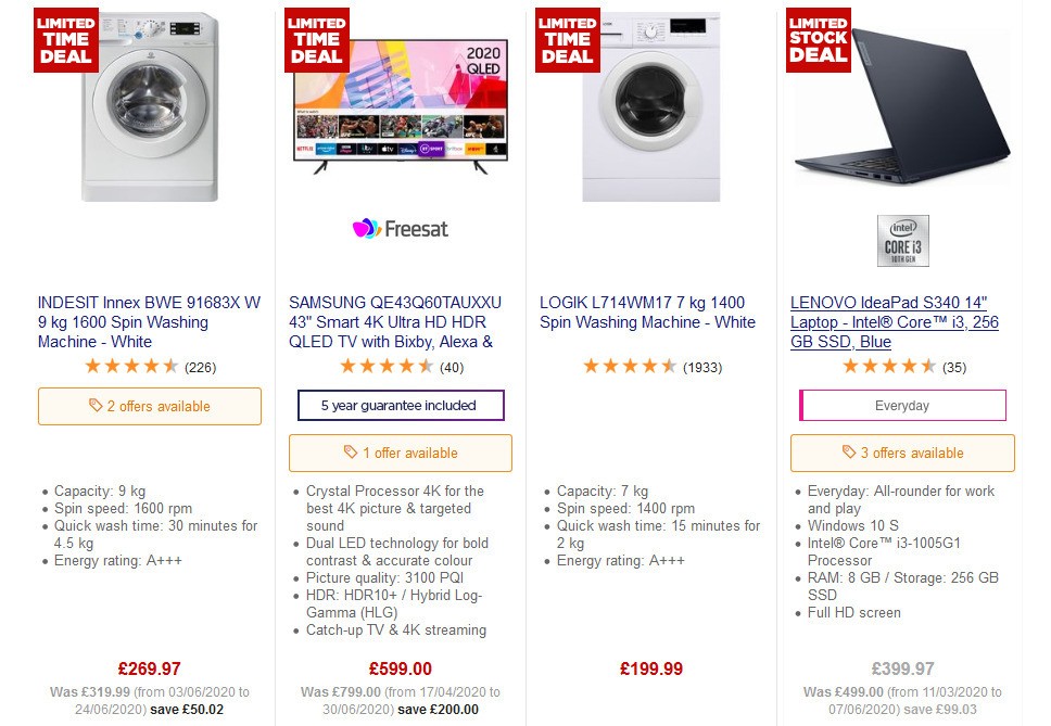 Currys Offers from 24 July