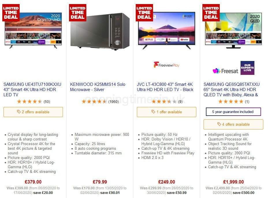 Currys Offers from 31 July