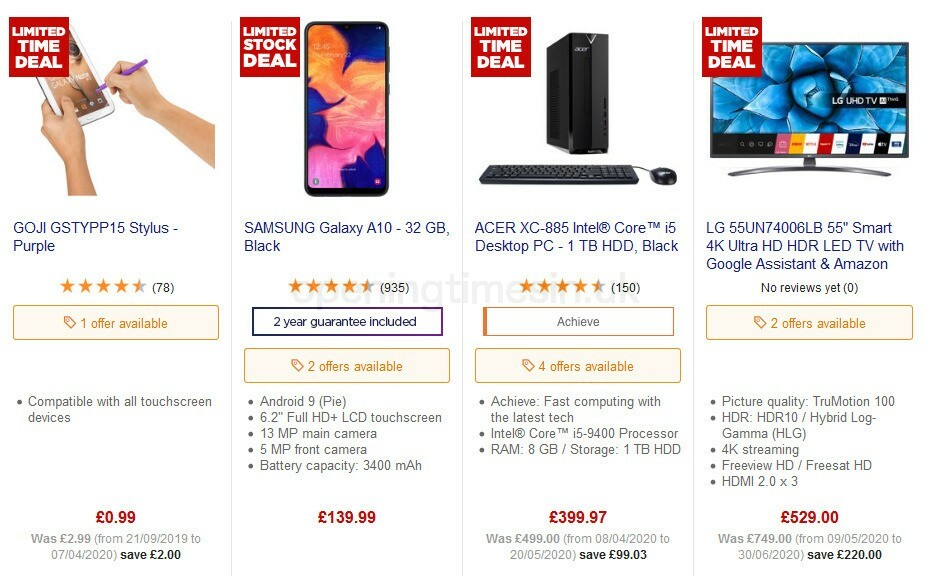 Currys Offers from 31 July