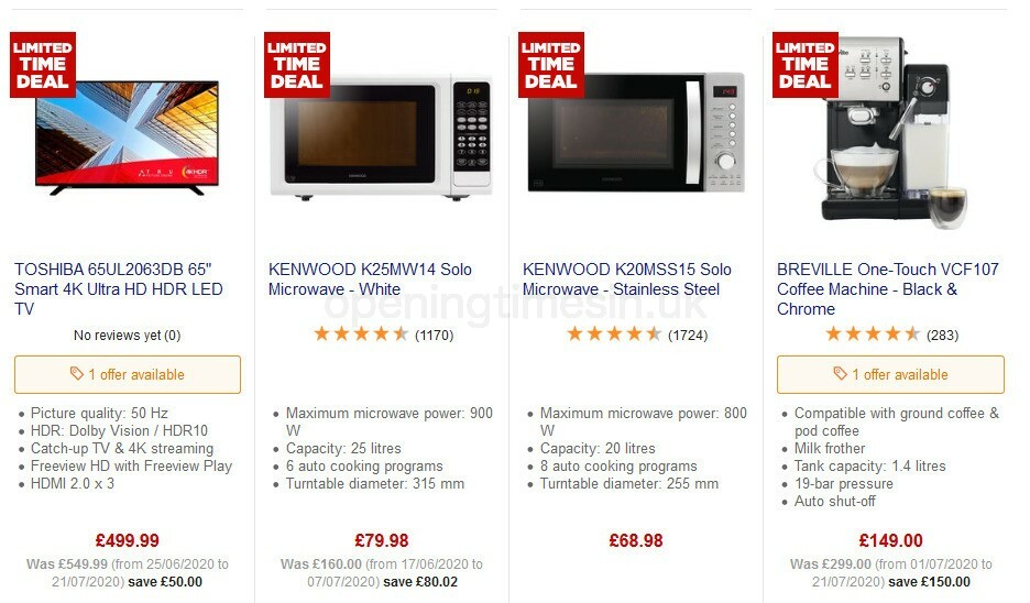 Currys Offers from 31 July