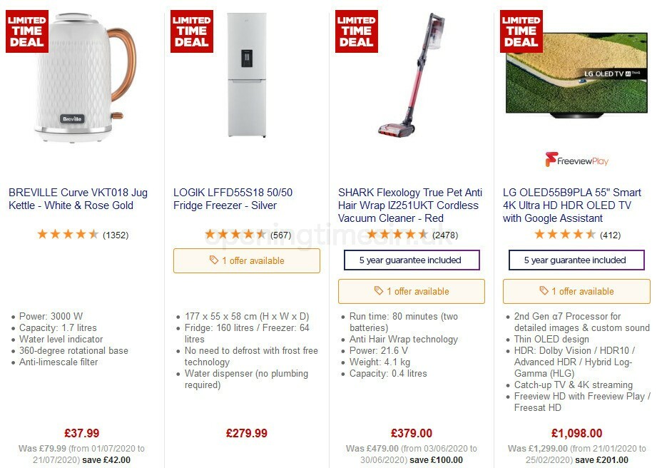 Currys Offers from 31 July