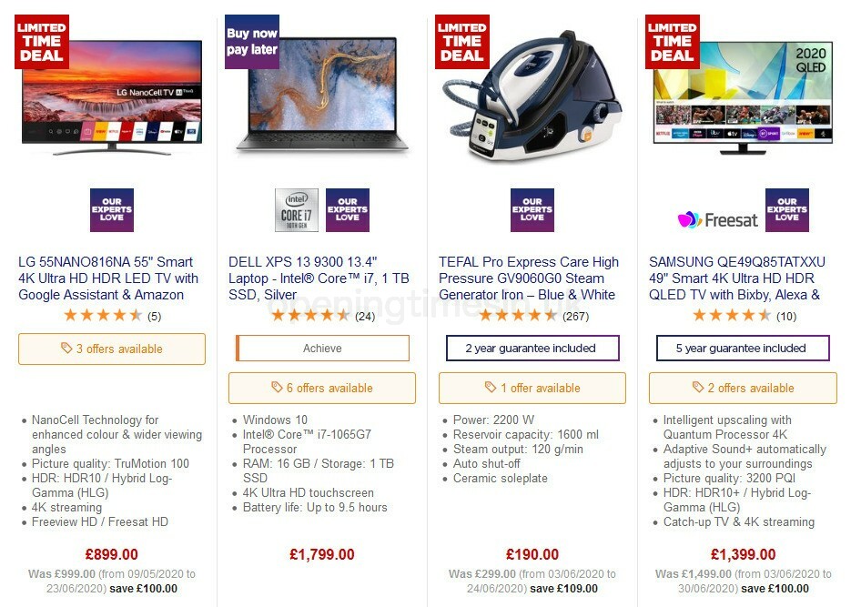 Currys Offers from 31 July