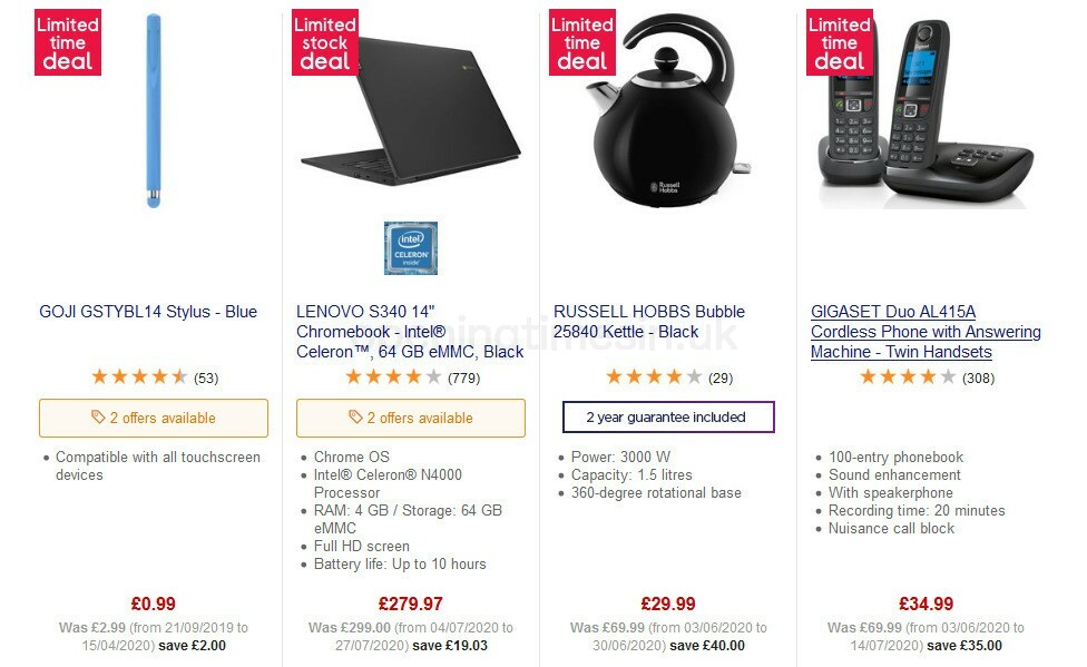 Currys Offers from 7 August