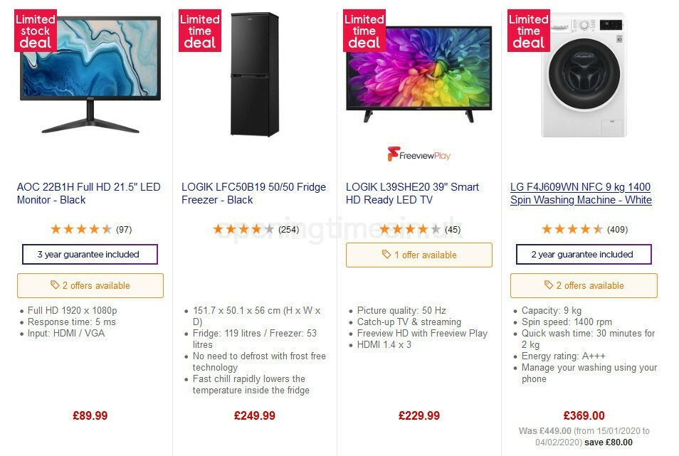 Currys Offers from 7 August