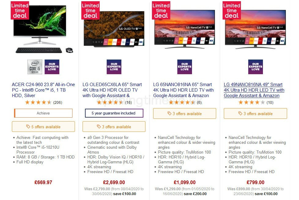 Currys Offers from 7 August