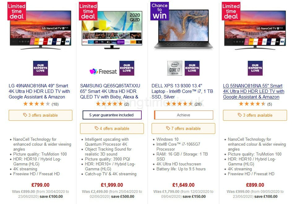 Currys Offers from 7 August