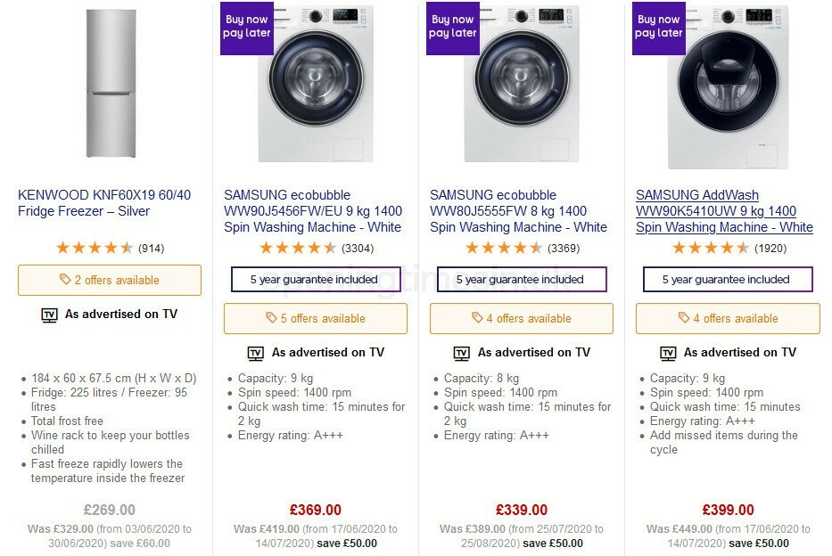 Currys Offers from 4 September