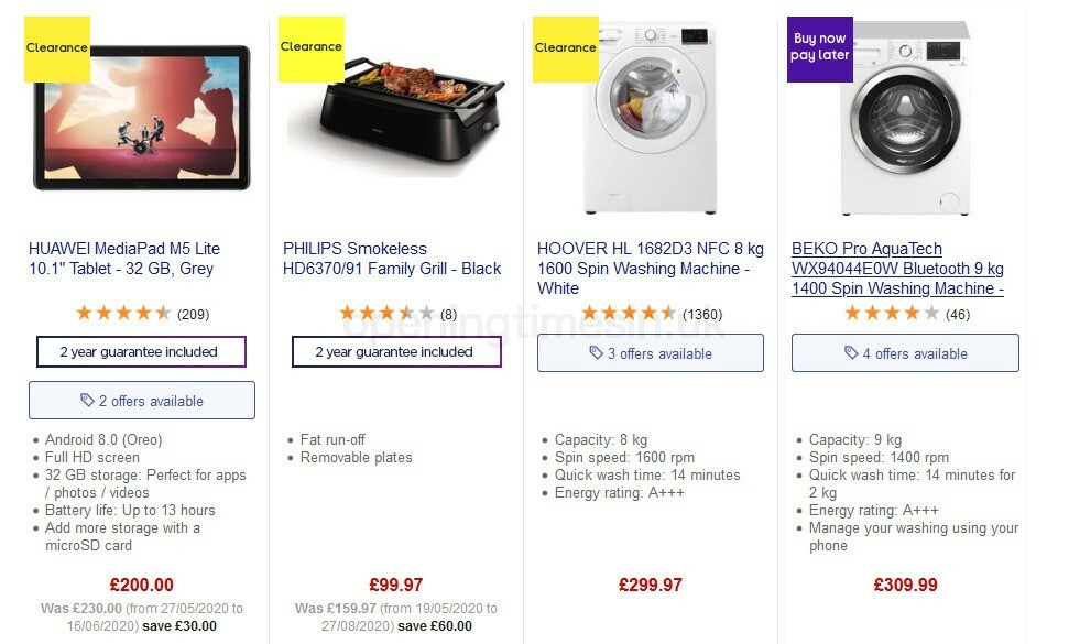 Currys Offers from 4 September