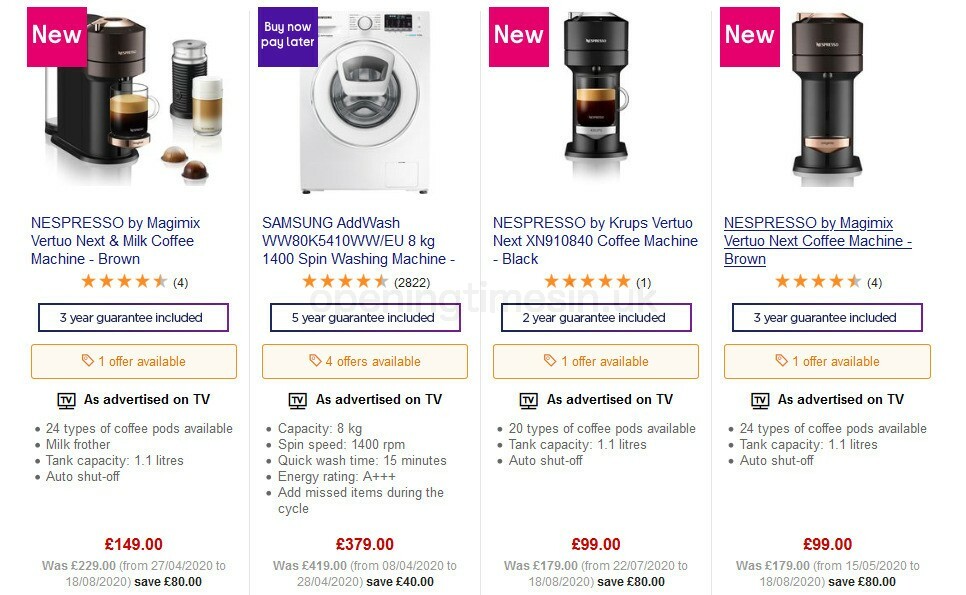 Currys Offers from 4 September