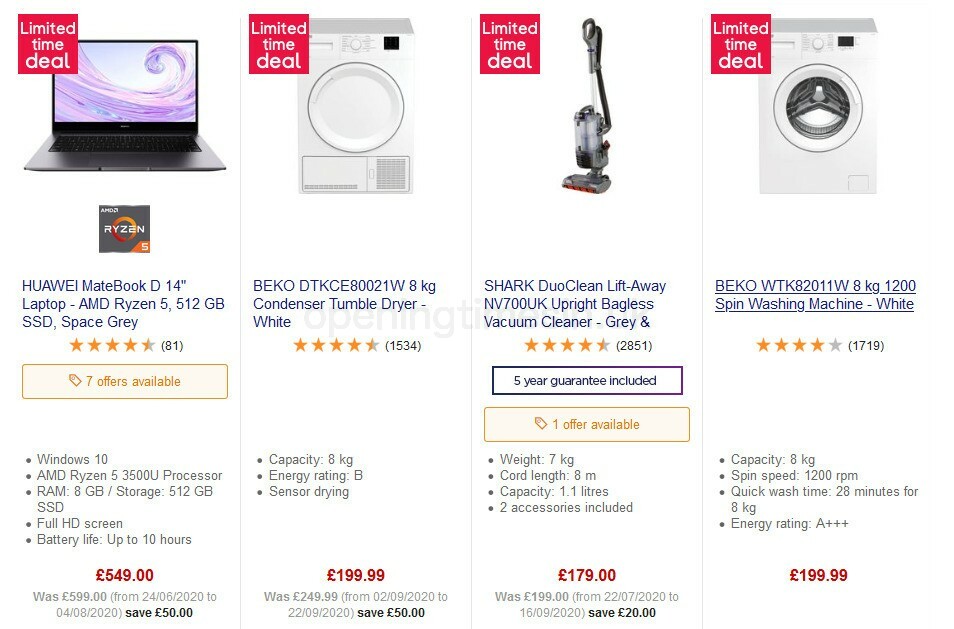 Currys Offers from 25 September