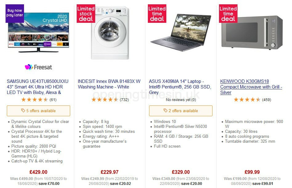 Currys Offers from 25 September