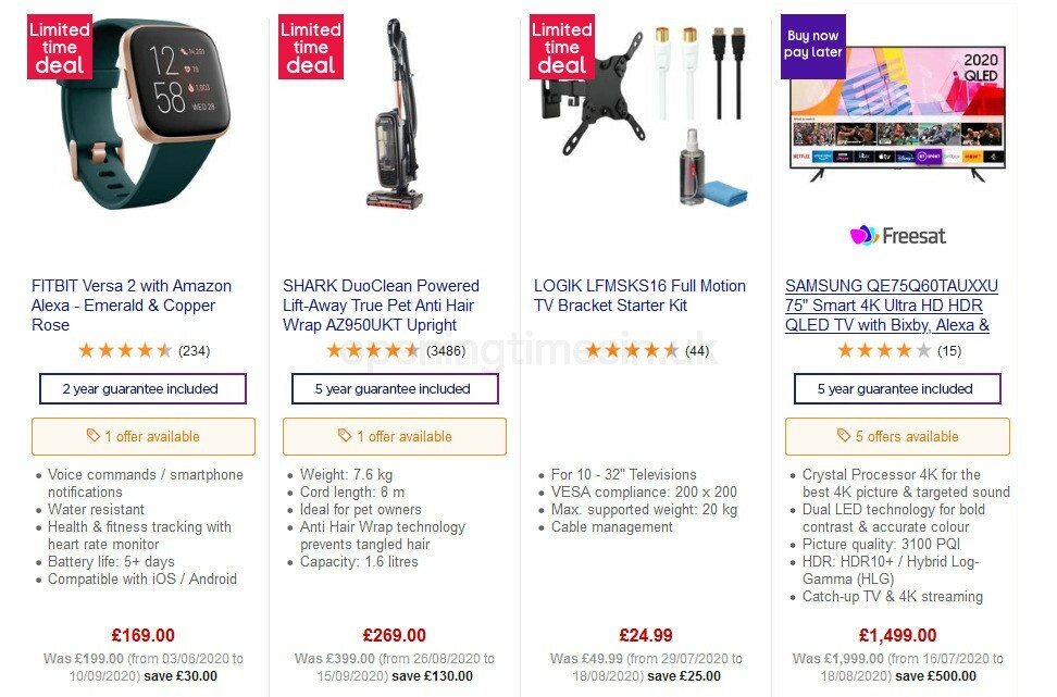 Currys Offers from 25 September