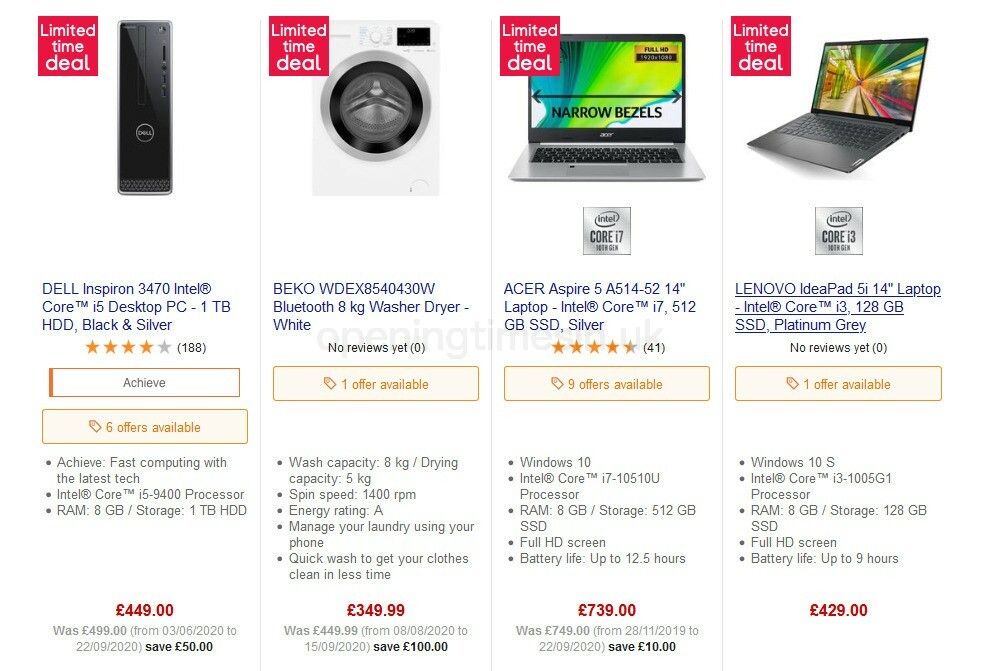 Currys Offers from 25 September